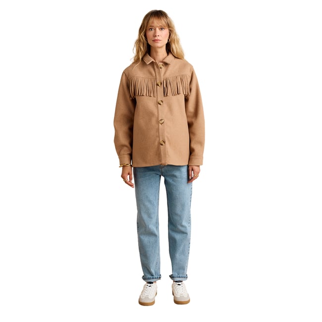Surchemise de grossesse noisette <span itemprop=