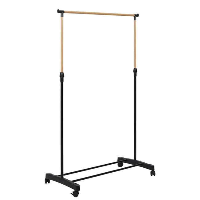 Portant à Vêtements à Roulettes Imitation Bois Couleur v002228 <span itemprop=