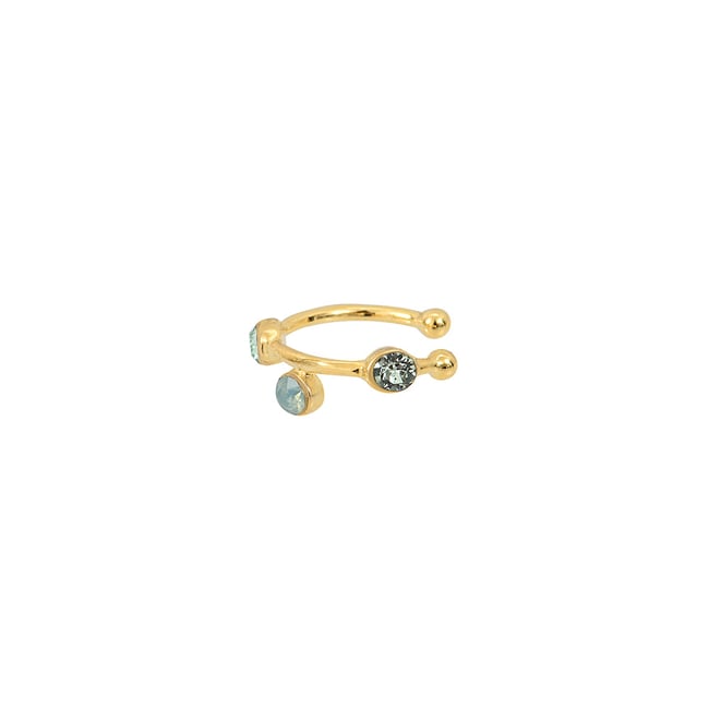 Bague d'oreille drib bleu opale bleu <span itemprop=