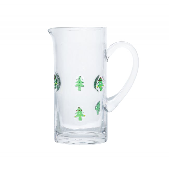 Pichet avec anse sapin noël 1,2L Couleur transparent / cristal <span itemprop=