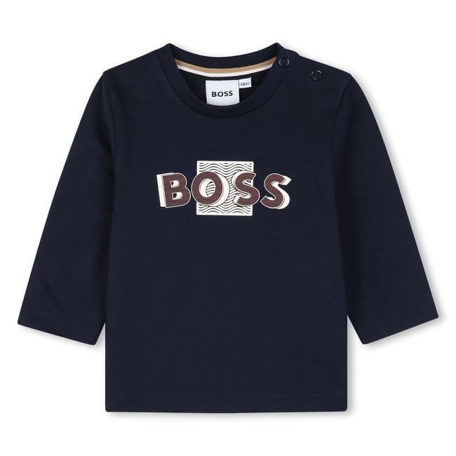 Tee-shirt manches longues bleu cargo <span itemprop=