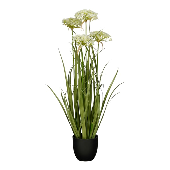 Plante artificielle SIERGRAS Couleur blanc <span itemprop=