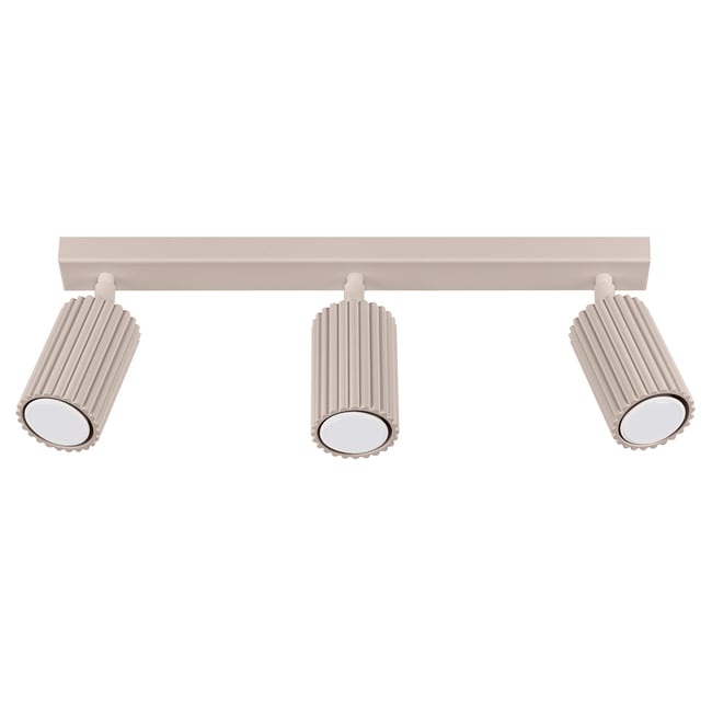 Plafonnier Aluminium Taupe GU10 3 Karbon Couleur marron <span itemprop=