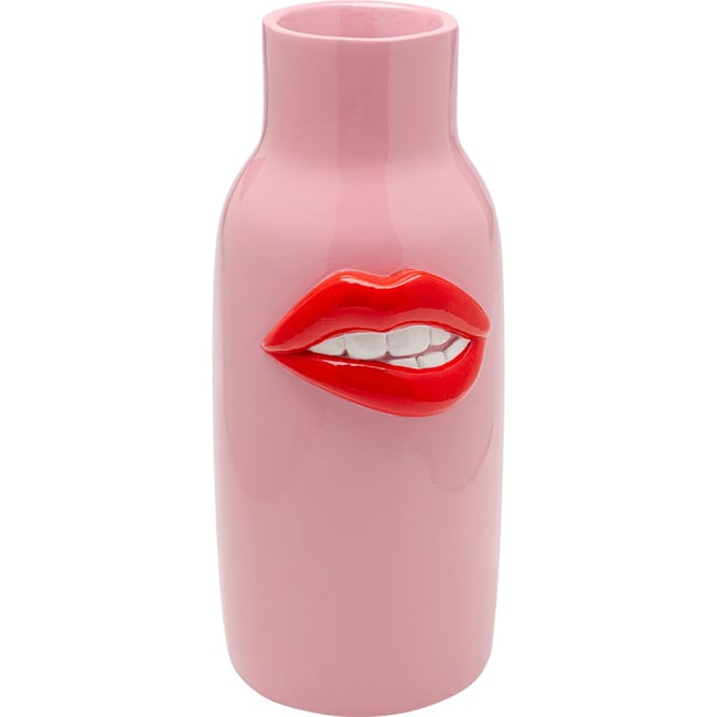 Vase bouche en polyrésine Couleur rose <span itemprop=