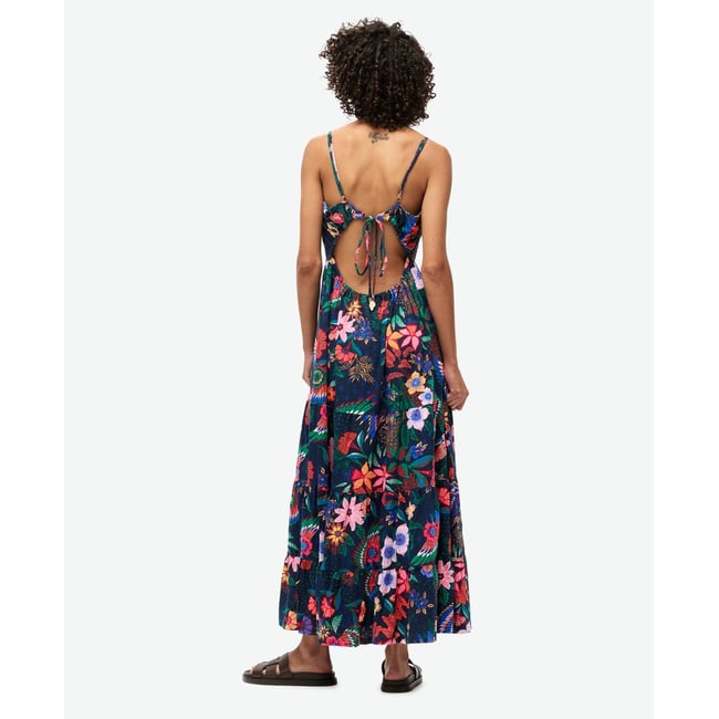 Robe longue caraco smockée - SUPERDRY