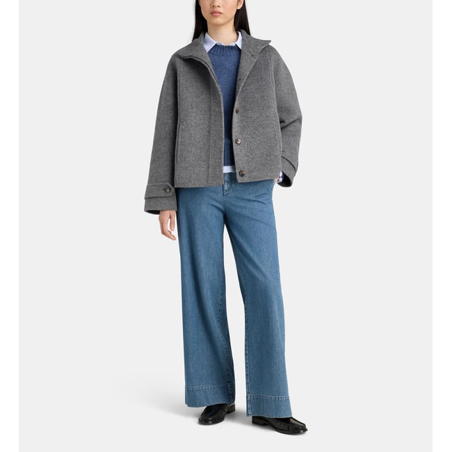 Manteau court oxana gris <span itemprop=