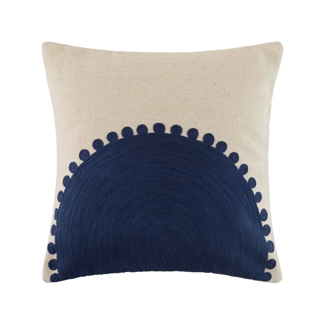 Housse de coussin en Coton rebrodé de point de chainette  SOLAR - MADURA
