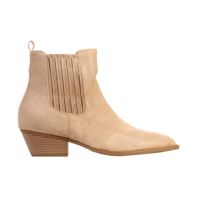Bottines à Zip Lbs beige <span itemprop=