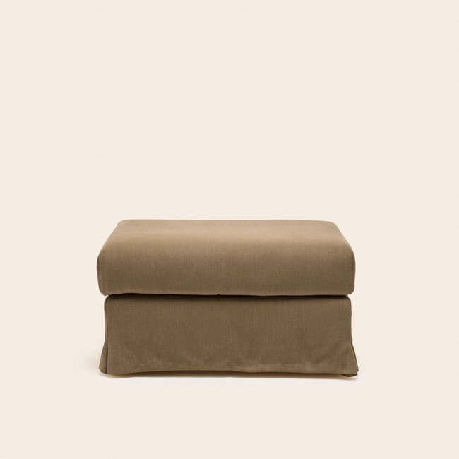 Pouf en tissu naturel CLARIBEL - MADURA