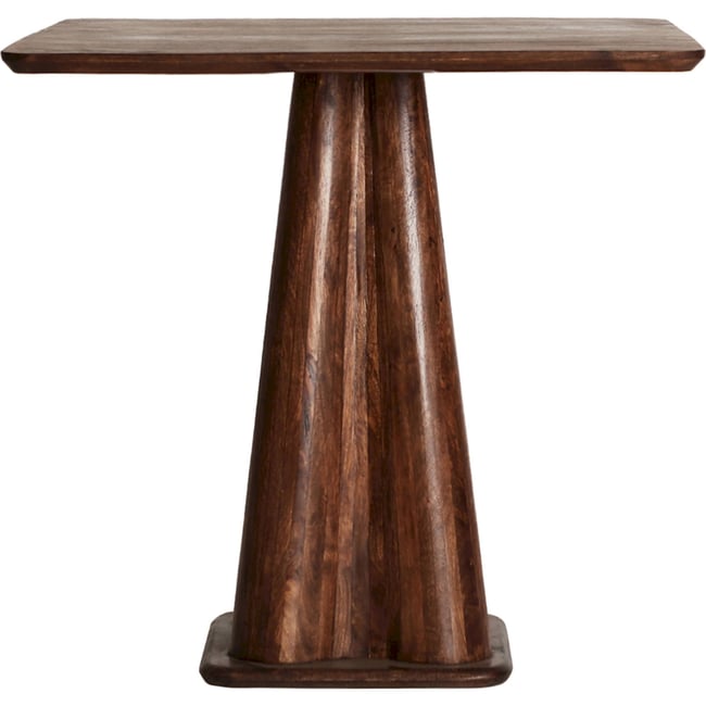 Table de bar carrée VACIO en manguier Couleur brun <span itemprop=