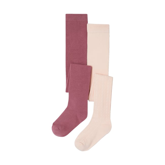 Lot de 2 collants rose pâle <span itemprop=