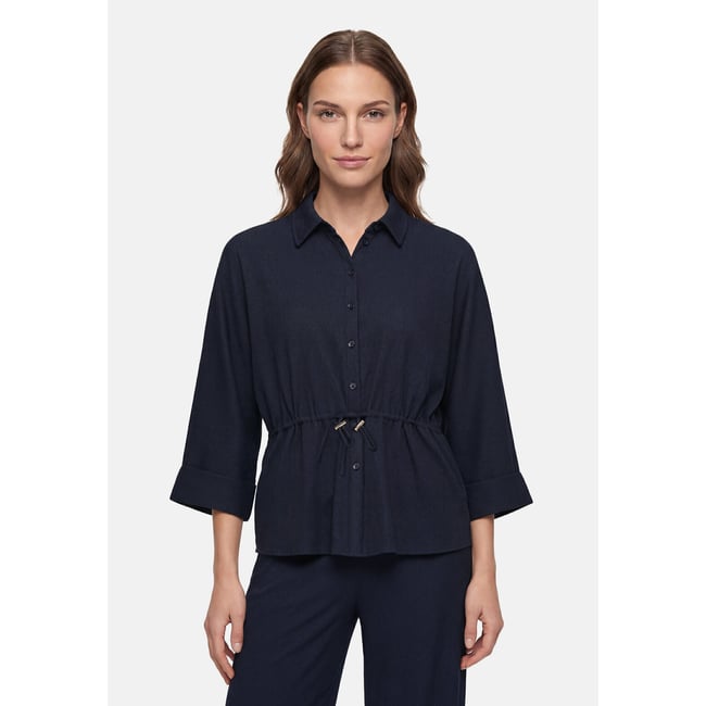 Veste façon blouse à cordon coulissant sous tunnel dark sky <span itemprop=