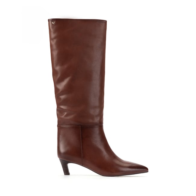 Bottes cuir Catarina cafe <span itemprop=