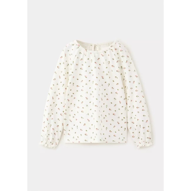 T-shirt coton fleurs sable <span itemprop=