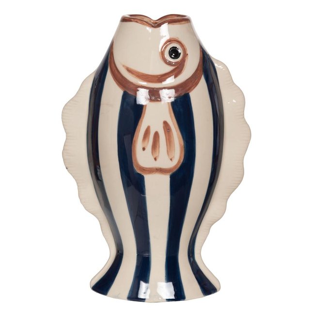 Vase poisson   marine Couleur bleu <span itemprop=