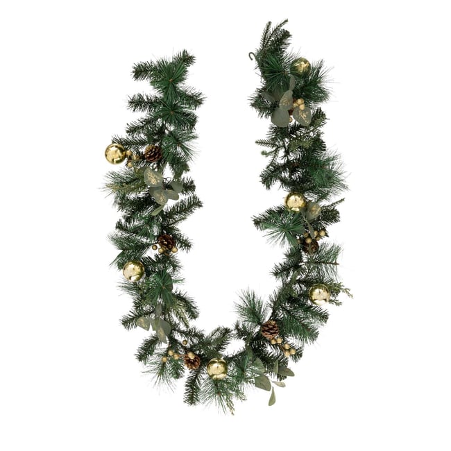 Guirlande de Noël eucalyptus Couleur vert <span itemprop=
