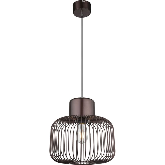 Suspension en métal design industriel AKIN Couleur marron <span itemprop=