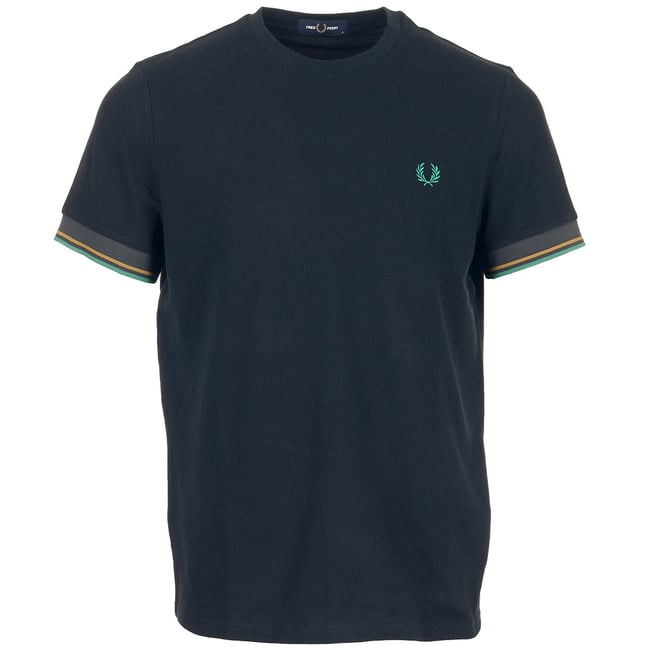 TWIN TIPPED CUFF T-SHIRT navy <span itemprop=