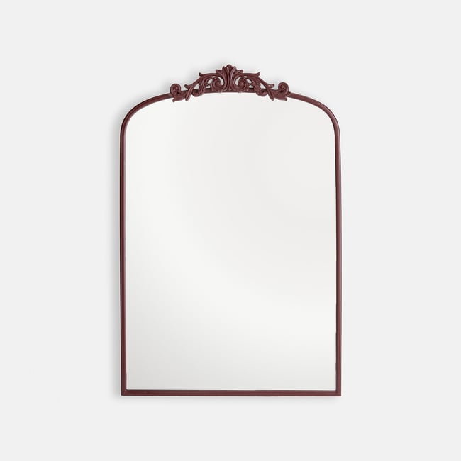 Jinia Lacquered Iron L61 X H93cm Wall Mirror burgundy LA REDOUTE INTERIEURS