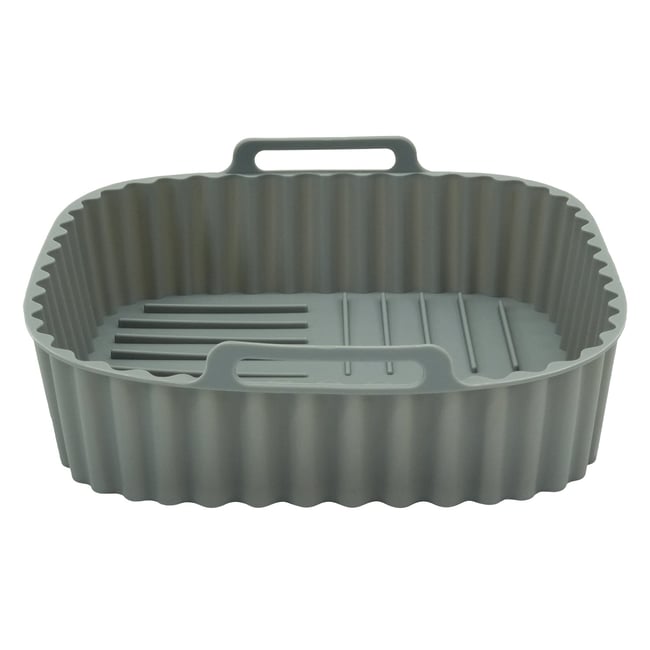 Panier carré en silicone pour AIR FRYER gris <span itemprop=