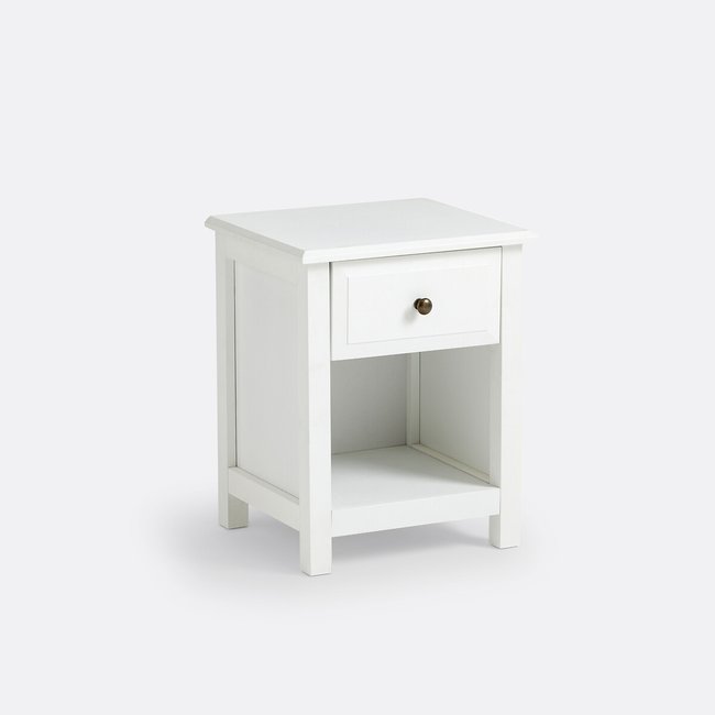Mesita de noche Plutime blanco <span itemprop=
