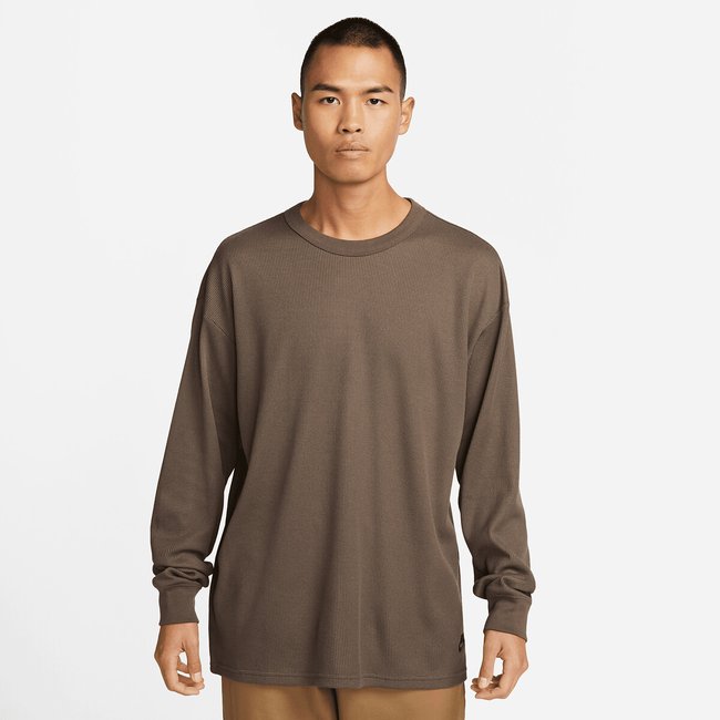 T-shirt de sport à manches longues marron <span itemprop=