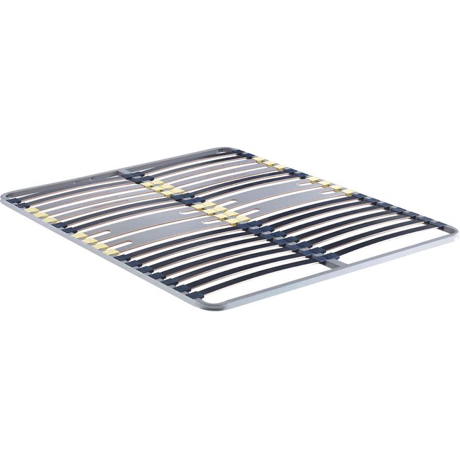 Cadre à lattes en métal 5 zones FLAT CAP Couleur gris <span itemprop=