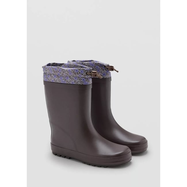 Bottes de pluie détail imprimé chocolat <span itemprop=