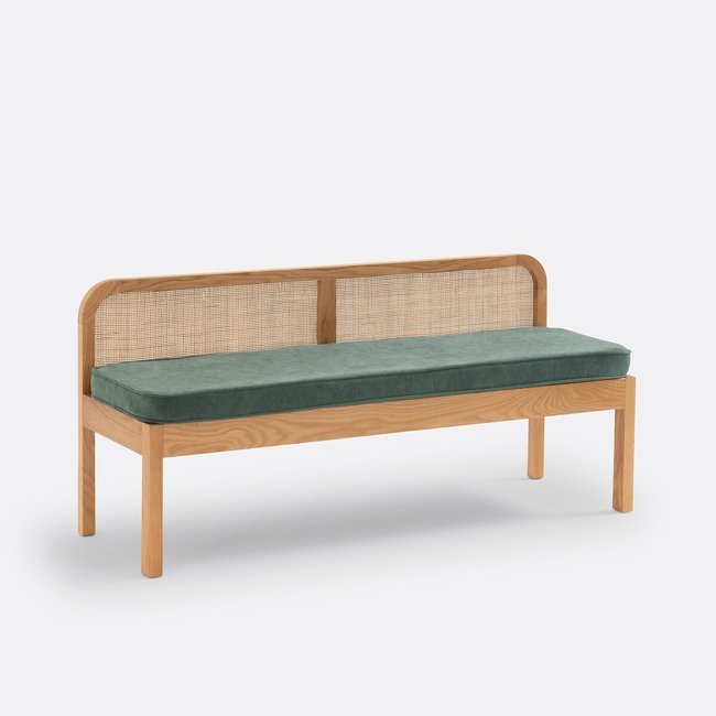 Cane End-of-Bed Bench, Scillia, green eucalyptus, LA REDOUTE INTERIEURS