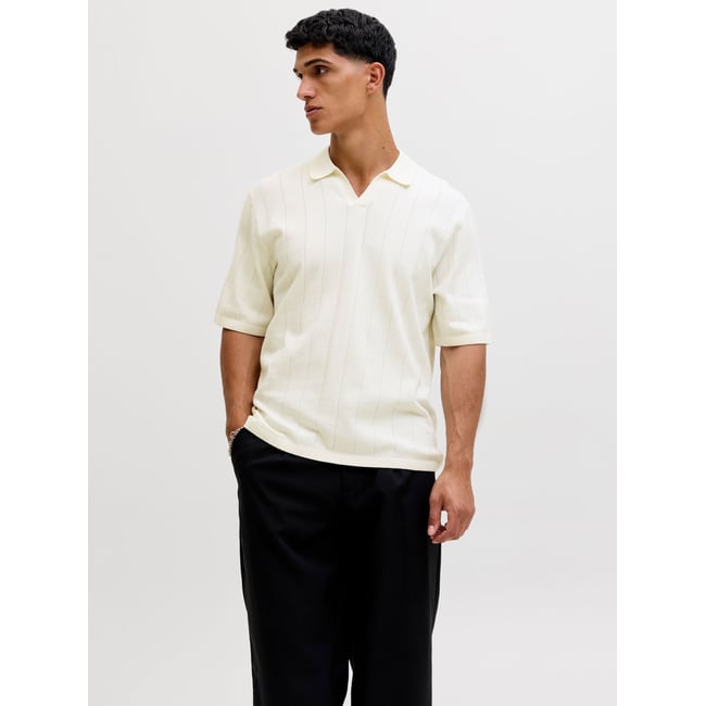 Polo Tricoté blanche - sea salt <span itemprop=