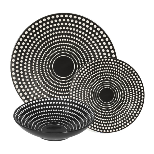 Service d'assiettes   18 pièces-GALAXY Couleur v002228 <span itemprop=