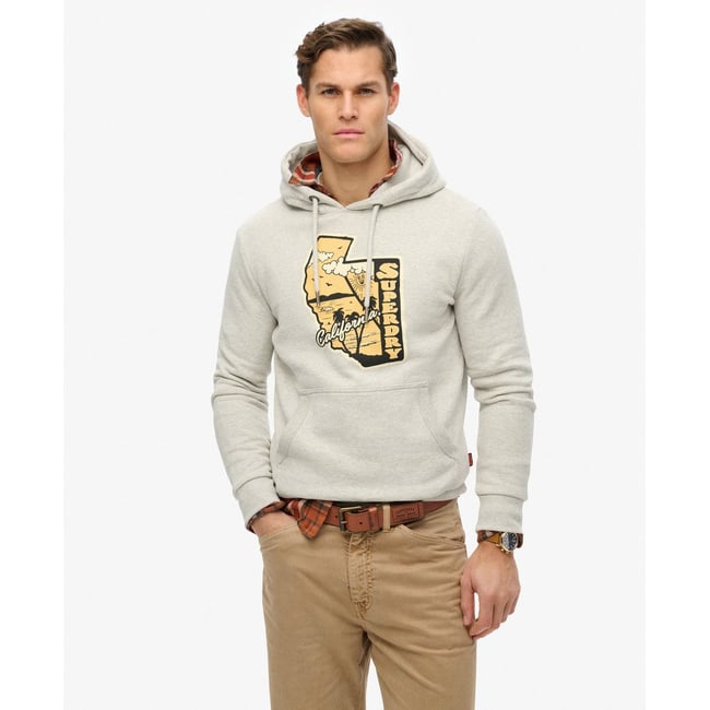 Sweat à capuche Vintage Travel - SUPERDRY