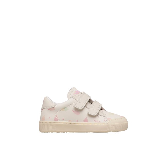 Baskets en cuir EINDHOVEN 2 VL. blanc crème- <span itemprop=