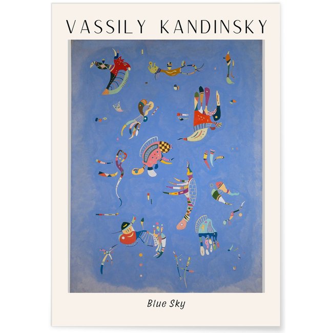Affiche Vassily Kandinsky Blue Sky Couleur blanc <span itemprop=