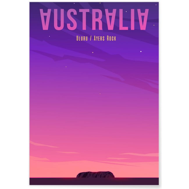 Poster Australie Couleur blanc <span itemprop=