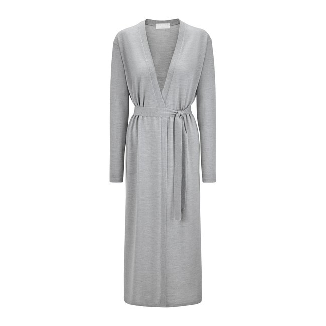 Cardigan Laine Vierge gris clair <span itemprop=