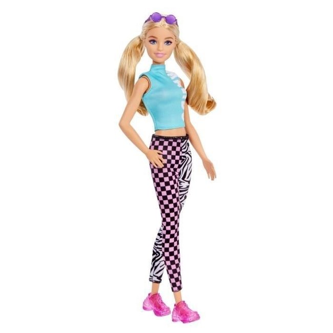 Barbie Fashionistas Legging Damier Et Zèbre multicolore <span itemprop=