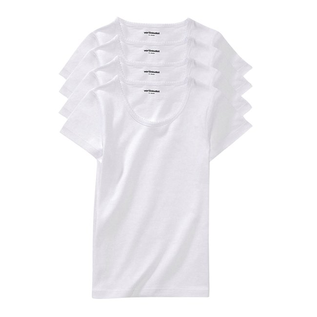 Lot de 4 T-shirts blanc <span itemprop=