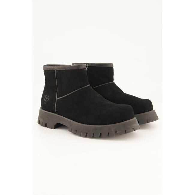 Bottes en cuir suédé, style « chunky » , pied large - ULLA POPKEN
