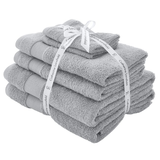Anti-Bacterial Cotton 6 Piece Towel Bale Set - CATHERINE LANSFIELD