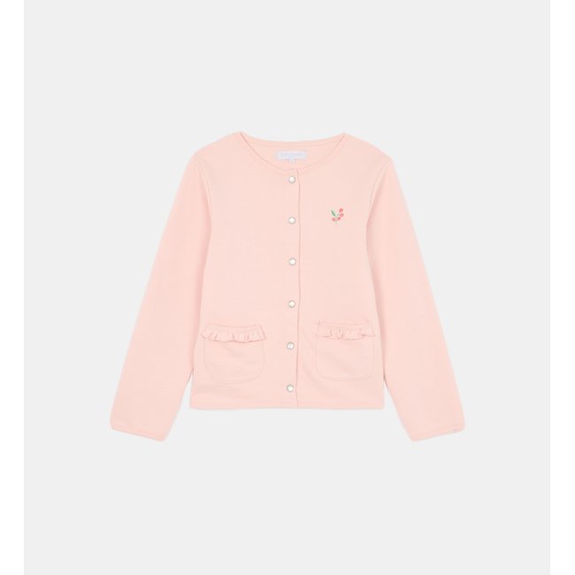 Gilet Akivoira En Molleton Bio rose <span itemprop=