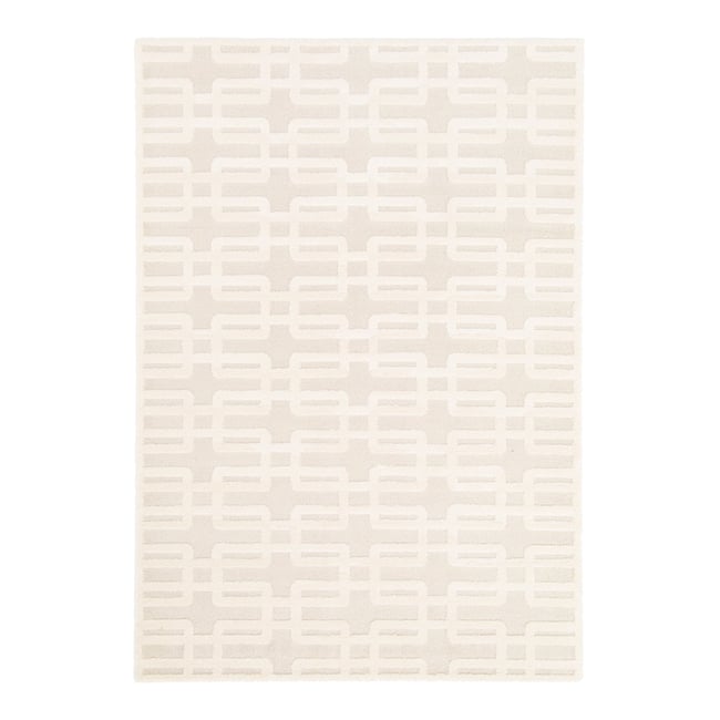 Tapis à relief doux et élégant LINK Couleur beige sable <span itemprop=