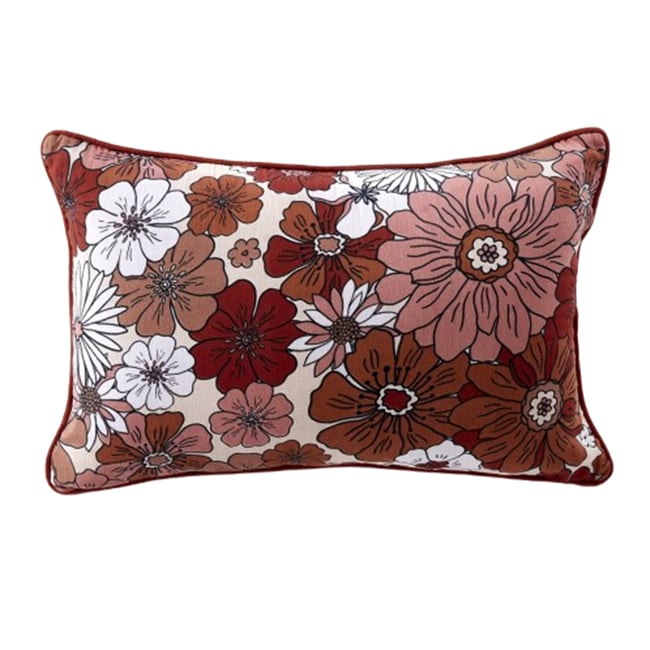 Coussin rectangulaire déhoussable 40x60 cm Gaze de Coton Florence multicolore <span itemprop=