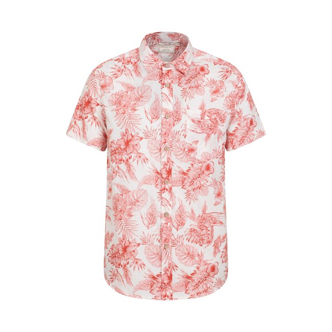 Chemise TROPICAL rouille / blanc <span itemprop=