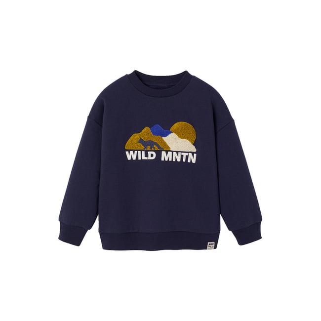 Sweat col rond marine <span itemprop=
