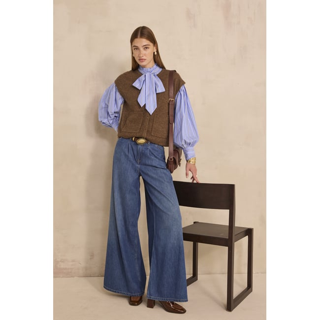 Jean large en coton ROMEO denim brut <span itemprop=