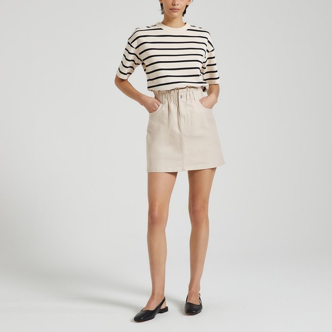 Paperbag skirt white Vero Moda La Redoute