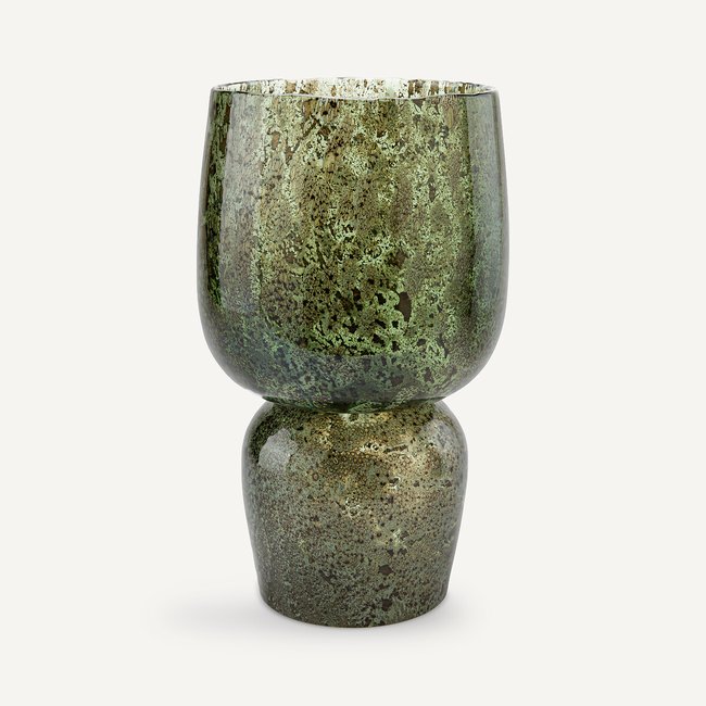 Vase en verre effet réactif, Remus Couleur vert <span itemprop=