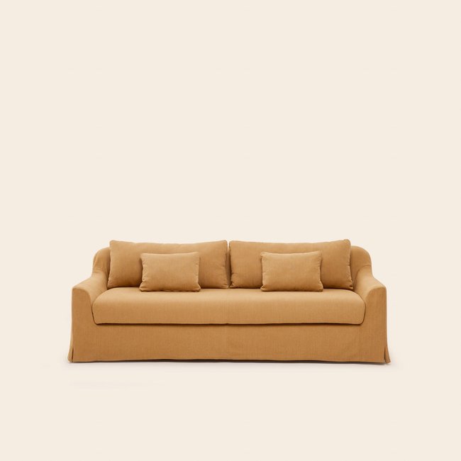 Canapé 3 Places en tissu chenille moelleuse CLARIBEL - MADURA