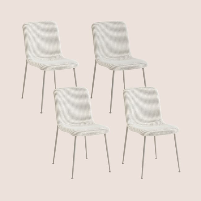 Chaises de salle à manger en velours côtelé (lot de 4) - SARINA - HELLIN, DEPUIS 1862